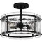 Quoizel Fortress 3-Light Earth Black Semi-Flush Mount FTS1716EK - alternate 3